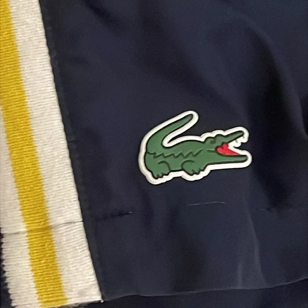 Lacoste Sport Blue Pull-on Contrast Bands Tennis Shorts Mens Size 4XL GH6908 - Picture 7 of 14